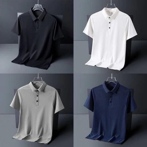 ✅Poly Matte Solid Half Sleeves👔 Mens Polo💎 T-Shirt Pack Of 4📦